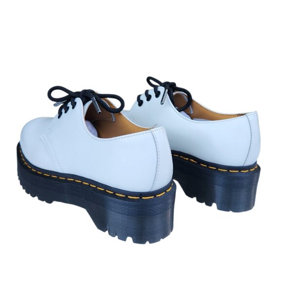 Dr. Martens 1461 Quad Smooth Leather Platform White Shoes Men's 7 / Women's 8 - Picture 6 of 9